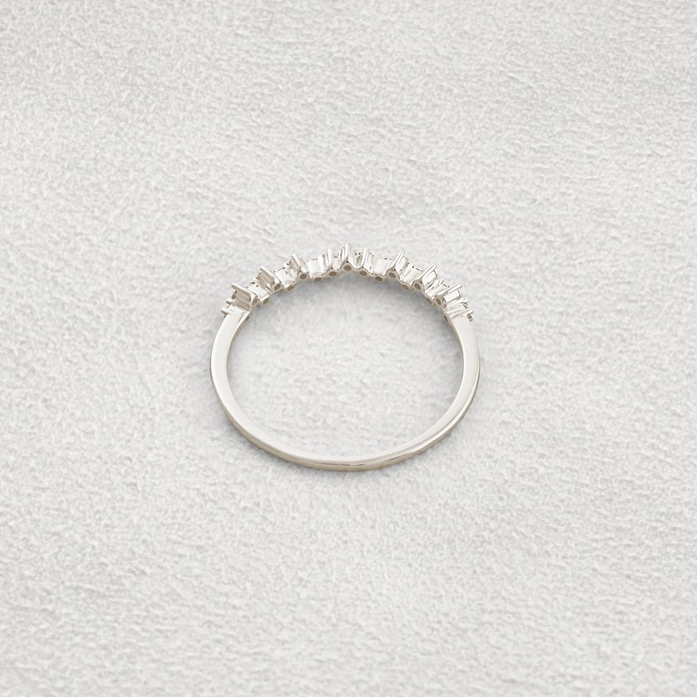 Round Cut Moissnaite Cluster Style Wedding Band
