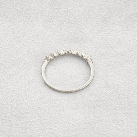 Round Cut Moissnaite Cluster Style Wedding Band