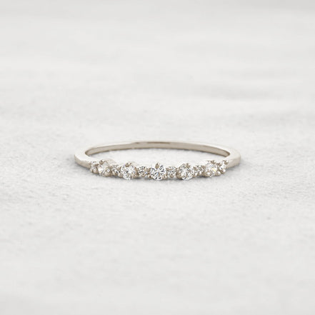 Moissanite Diamond Round Cut Fancy Band For Her