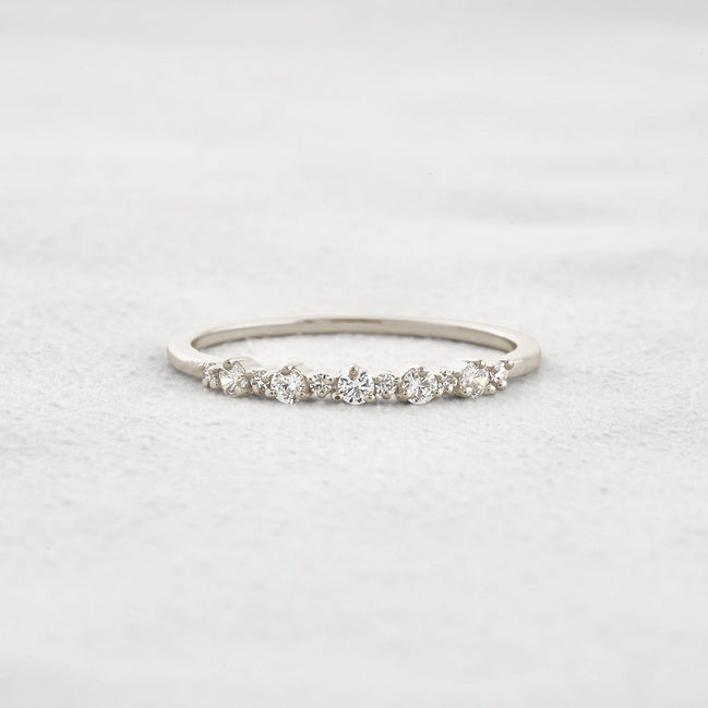 Moissanite Diamond Round Cut Fancy Band For Her