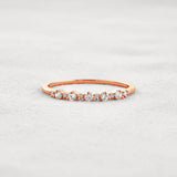 Moissanite Diamond Round Cut Fancy Band For Her