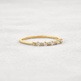 Moissanite Diamond Round Cut Fancy Band For Her