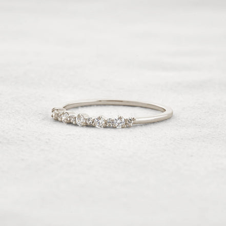 Moissanite Diamond Round Cut Fancy Band For Her