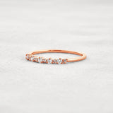 Moissanite Diamond Round Cut Fancy Band For Her