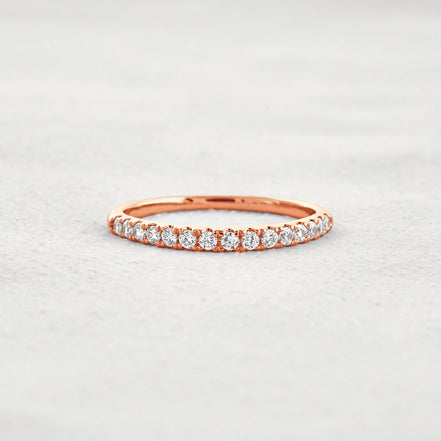 VVS1 Moissanite Diamond Half Eternity Round Cut Band