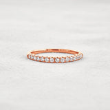 VVS1 Moissanite Diamond Half Eternity Round Cut Band
