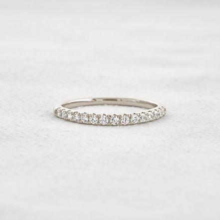 VVS1 Moissanite Diamond Half Eternity Round Cut Band