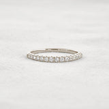 VVS1 Moissanite Diamond Half Eternity Round Cut Band