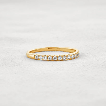 VVS1 Moissanite Diamond Half Eternity Round Cut Band