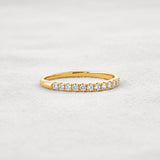 VVS1 Moissanite Diamond Half Eternity Round Cut Band