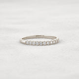 VVS1 Moissanite Diamond Half Eternity Round Cut Band