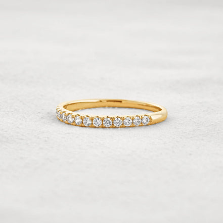 VVS1 Moissanite Diamond Half Eternity Round Cut Band