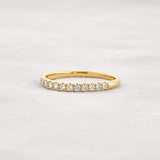 VVS1 Moissanite Diamond Half Eternity Round Cut Band