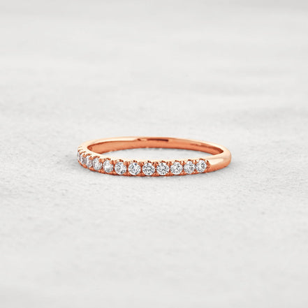 VVS1 Moissanite Diamond Half Eternity Round Cut Band
