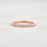 VVS1 Moissanite Diamond Half Eternity Round Cut Band