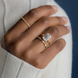 Emerald Cut Vintage Moissanite Ring Gift For Women