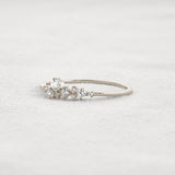 Colorless Round Cut Moissanite Cluster Wedding Band