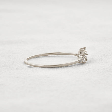 Colorless Round Cut Moissanite Cluster Wedding Band
