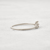 Colorless Round Cut Moissanite Cluster Wedding Band