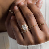 Moissanite Radiant Cut Cluster Wedding Ring For Women