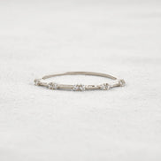 Unique Style Round Cut Moissnaite Diamond Wedding Band