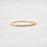Unique Style Round Cut Moissnaite Diamond Wedding Band