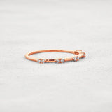Unique Style Round Cut Moissnaite Diamond Wedding Band