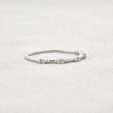 Unique Style Round Cut Moissnaite Diamond Wedding Band