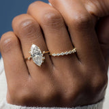 Marquise Cut Cluster Moissanite Engagement Wedding Ring