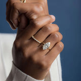 Marquise Cut Cluster Moissanite Engagement Wedding Ring
