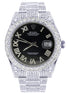 Fully Iced Out Moissanite Datejust Hip Hop Watch For Men's