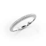 Micro Pave Round Cut Moissanite Wedding Eternity Band