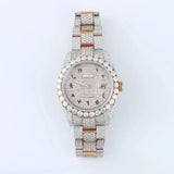 Arabic Dial Dual Tone Automatic Moissanite Watch For Men