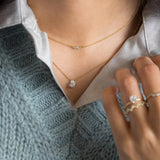 VVS1 Moissanite  Pear Cut Vintage Pendant