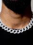 Iced Out Moissanite Sterling Silver Hip Hop Cuban Chain For Men's