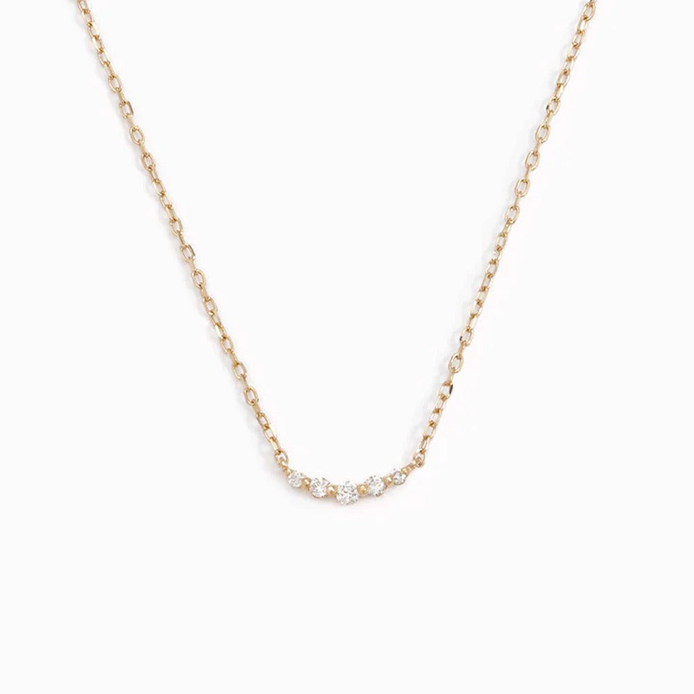 Five Stone Round Cut Moissanite Diamond Pendant