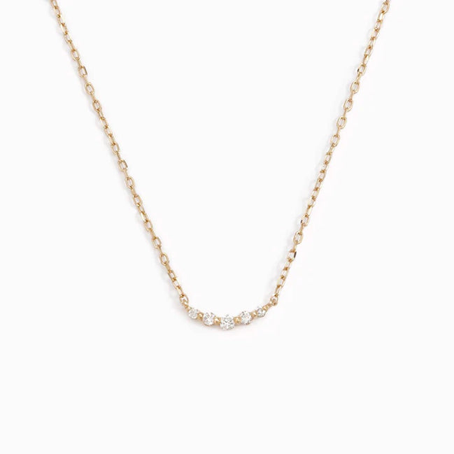 Five Stone Round Cut Moissanite Diamond Pendant