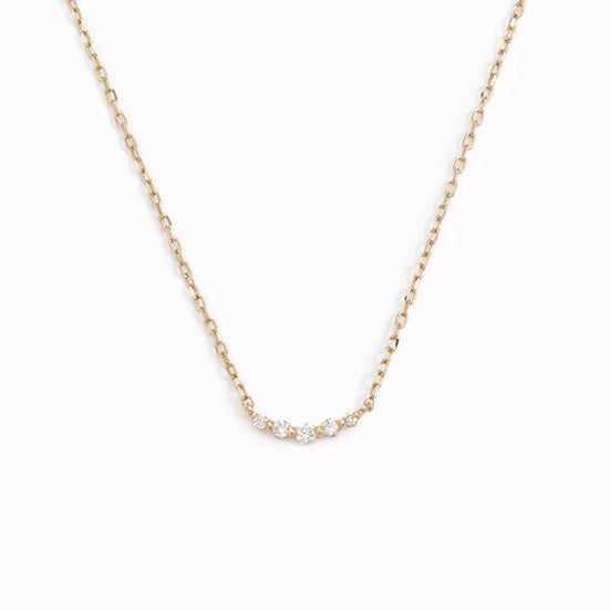 Five Stone Round Cut Moissanite Diamond Pendant