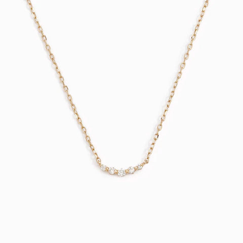 Five Stone Round Cut Moissanite Diamond Pendant