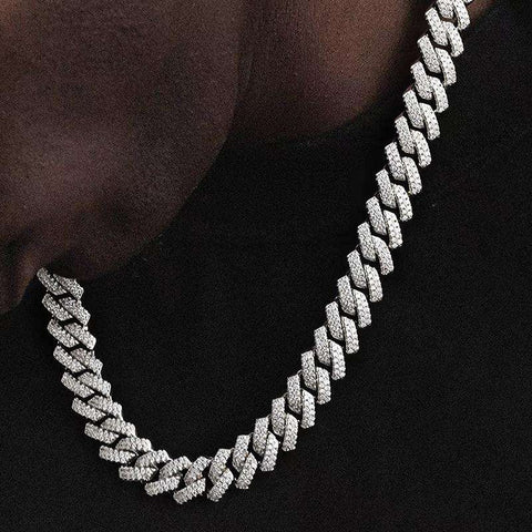 Luxury VVS1 Moissanite Diamond Cuban Chain For Men's