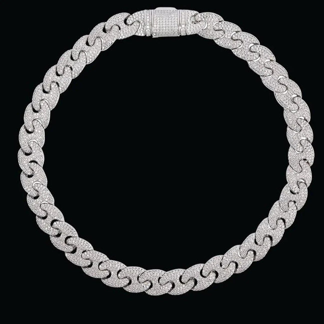 Iced Out Moissanite Hip Hop Chain Gift For Men's