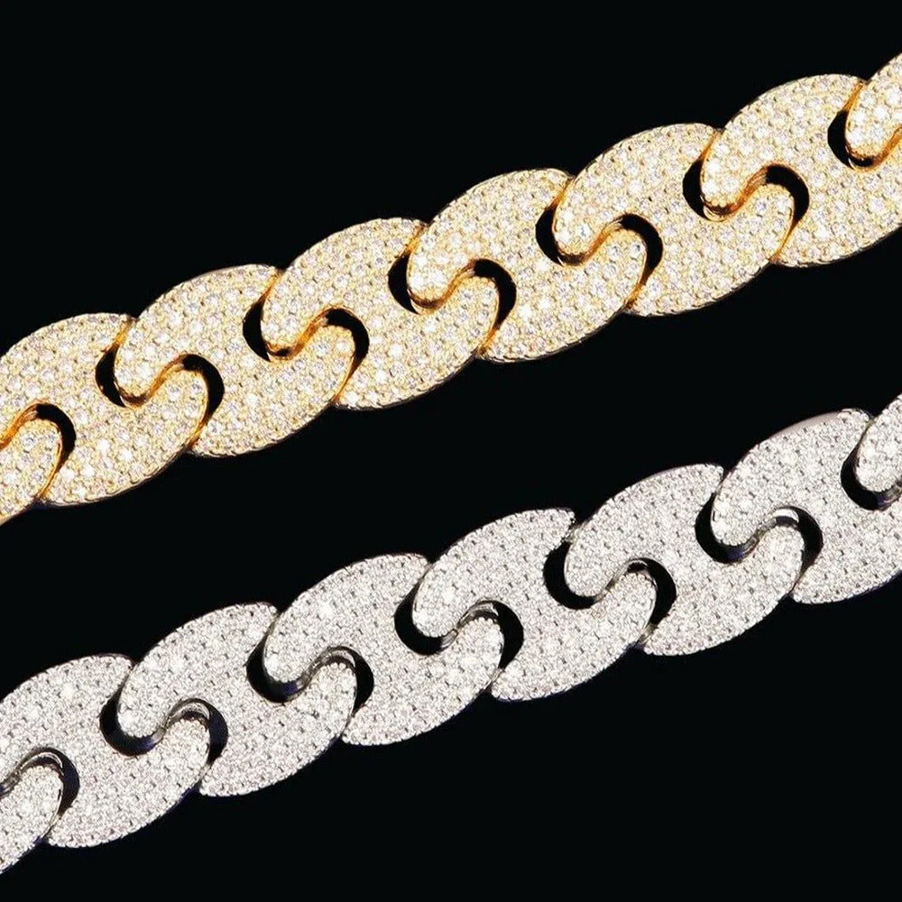 Iced Out Moissanite Hip Hop Chain Gift For Men's