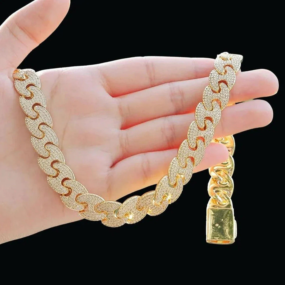 Iced Out Moissanite Hip Hop Chain Gift For Men's
