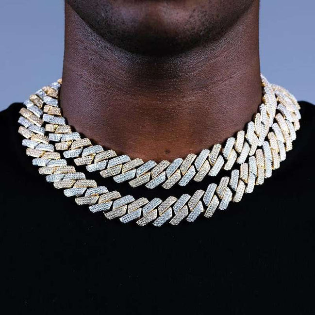 22MM Moissanite Iced Out Cuban Chain For Him