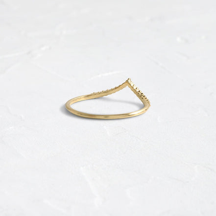 Half Eternity V Shape Round Cut Moissanite Wedding Band