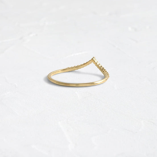 Half Eternity V Shape Round Cut Moissanite Wedding Band