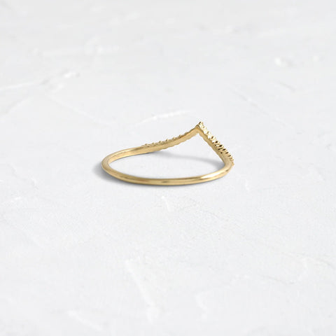 Half Eternity V Shape Round Cut Moissanite Wedding Band