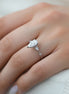 D Color Moissnaite Five Stone Pear Cut Diamond Ring