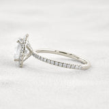 Oval Cut Hidden Halo Moissanite Engagement Ring