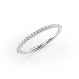 Colorless Moissnaite Round Brilliant Cut Half Eternity Wedding Band
